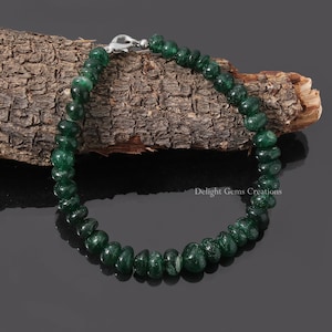 Genuine Green Aventurine Beaded Bracelet, 5.5mm Smooth Rondelle Beads Bracelet,Embrace Serenity with This Tranquil Green Aventurine Bracelet