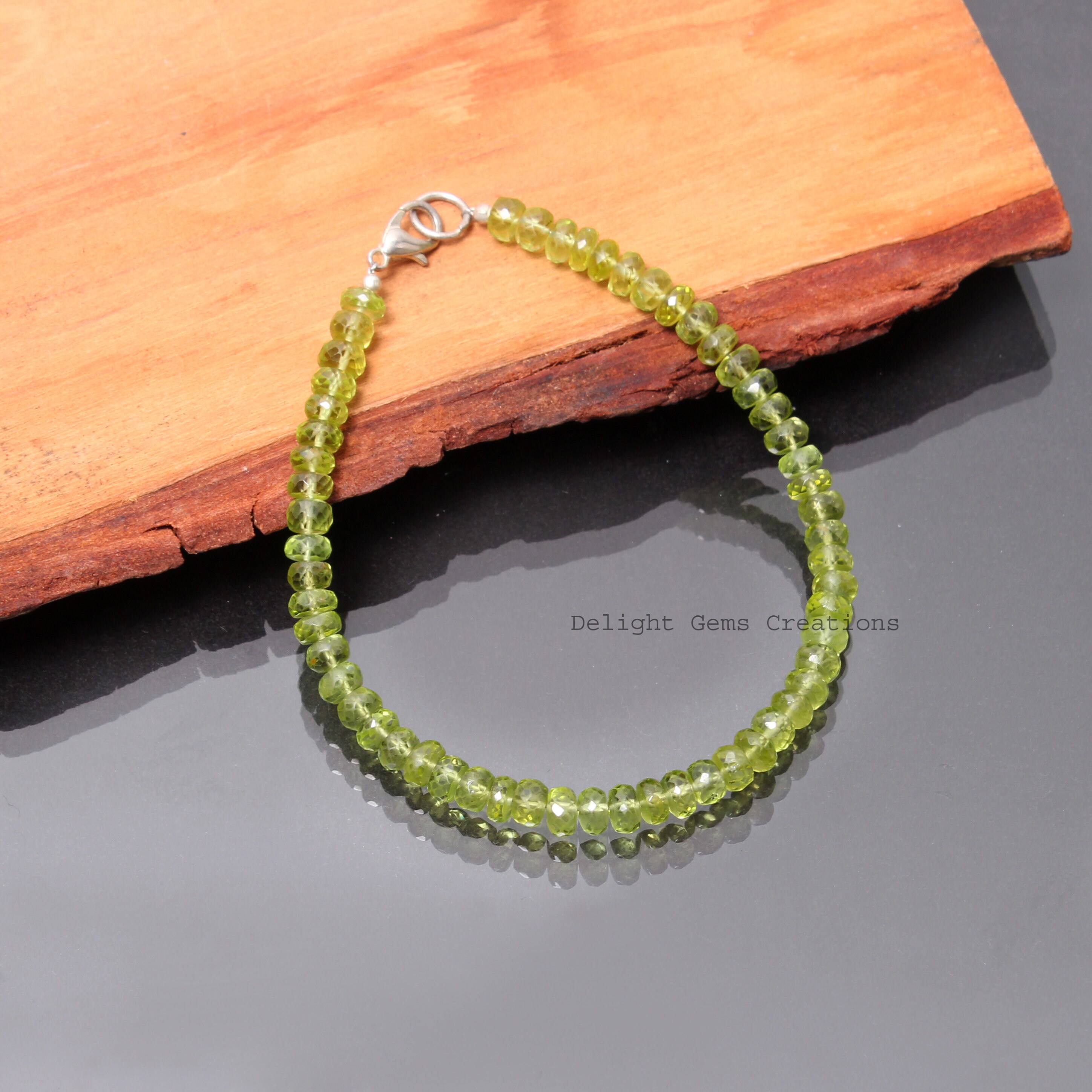 Buy Natural Peridot Gemstone Bracelet for Vastu Feng Shui Chakra Aura  Personal Reiki Healing Crystals Round 8 mm Beads for Love & Health