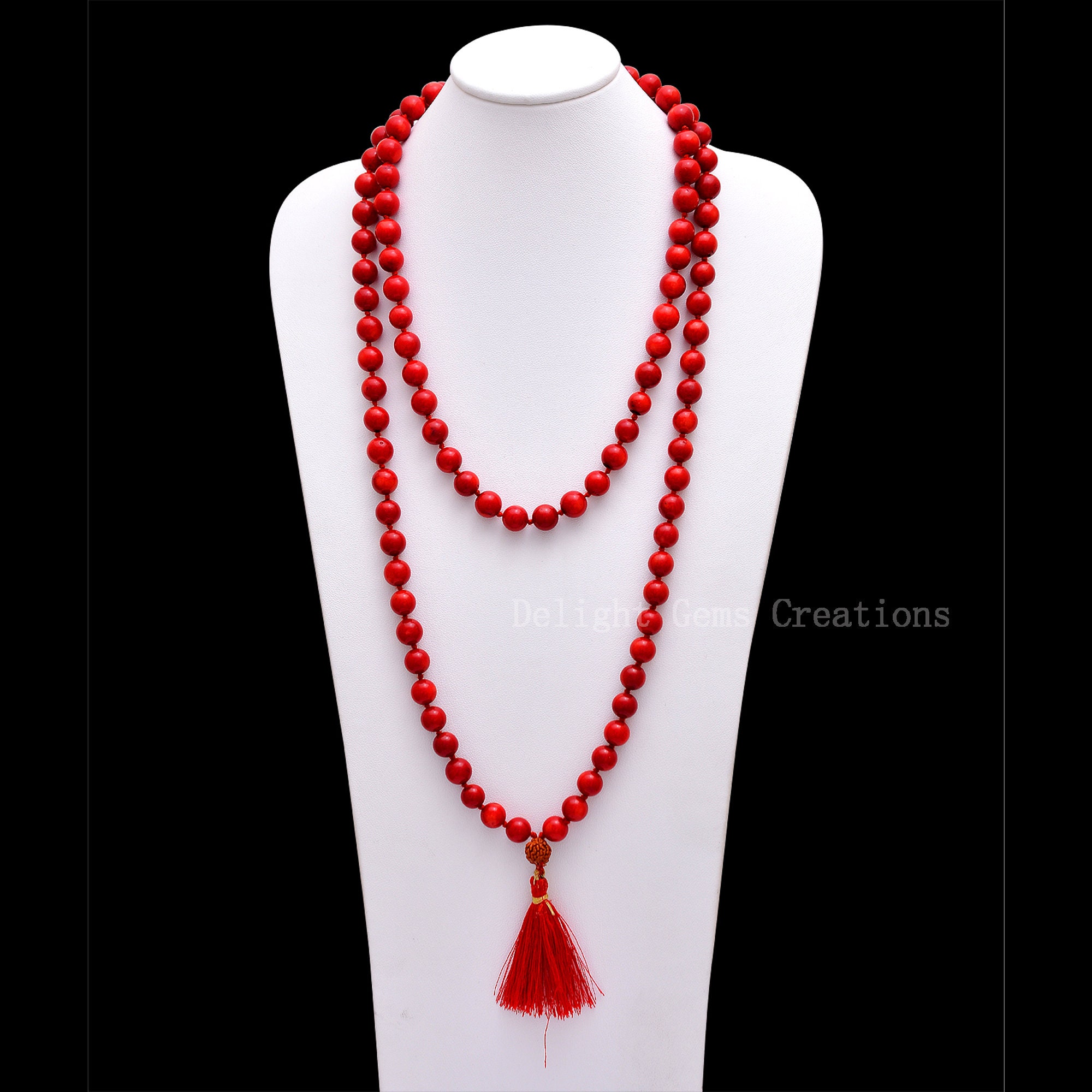 Red mala best sale necklace
