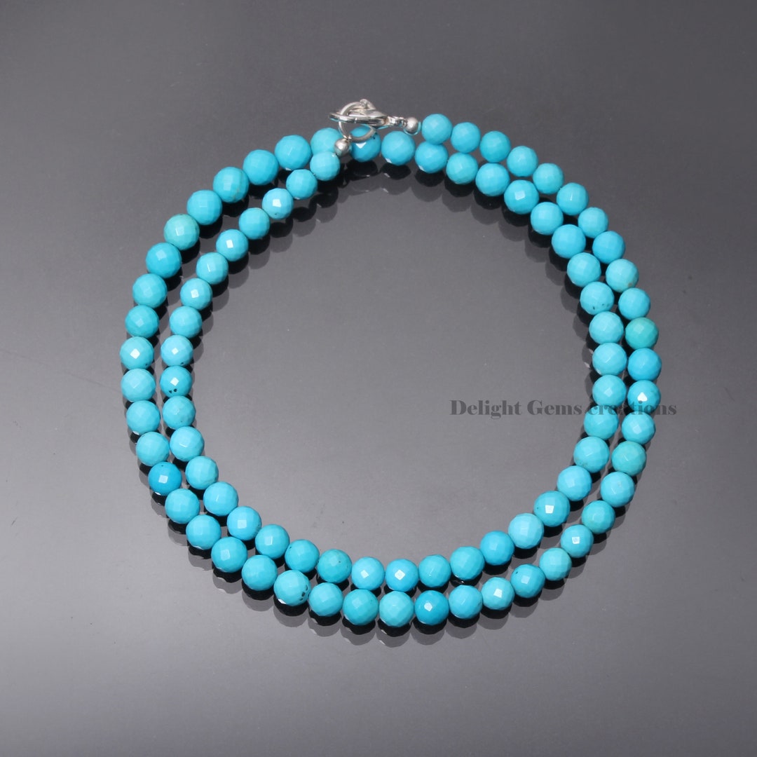 ON SALE Sleeping Beauty Turquoise Necklace, 4.5mm-5.5mm Blue