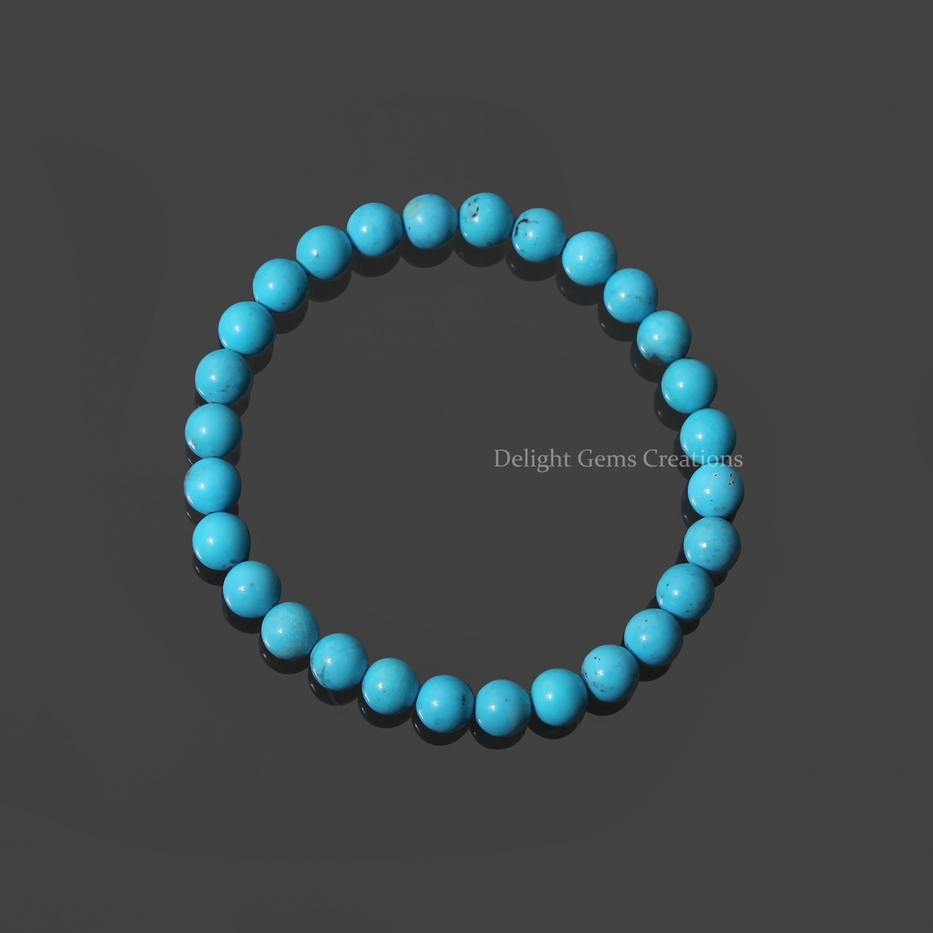 BRACCIALE TURCHESE UOMO, braccialetto semplice per lui, bracciale unisex di perline turchese, bracciale per uomo minimalista, - Italia