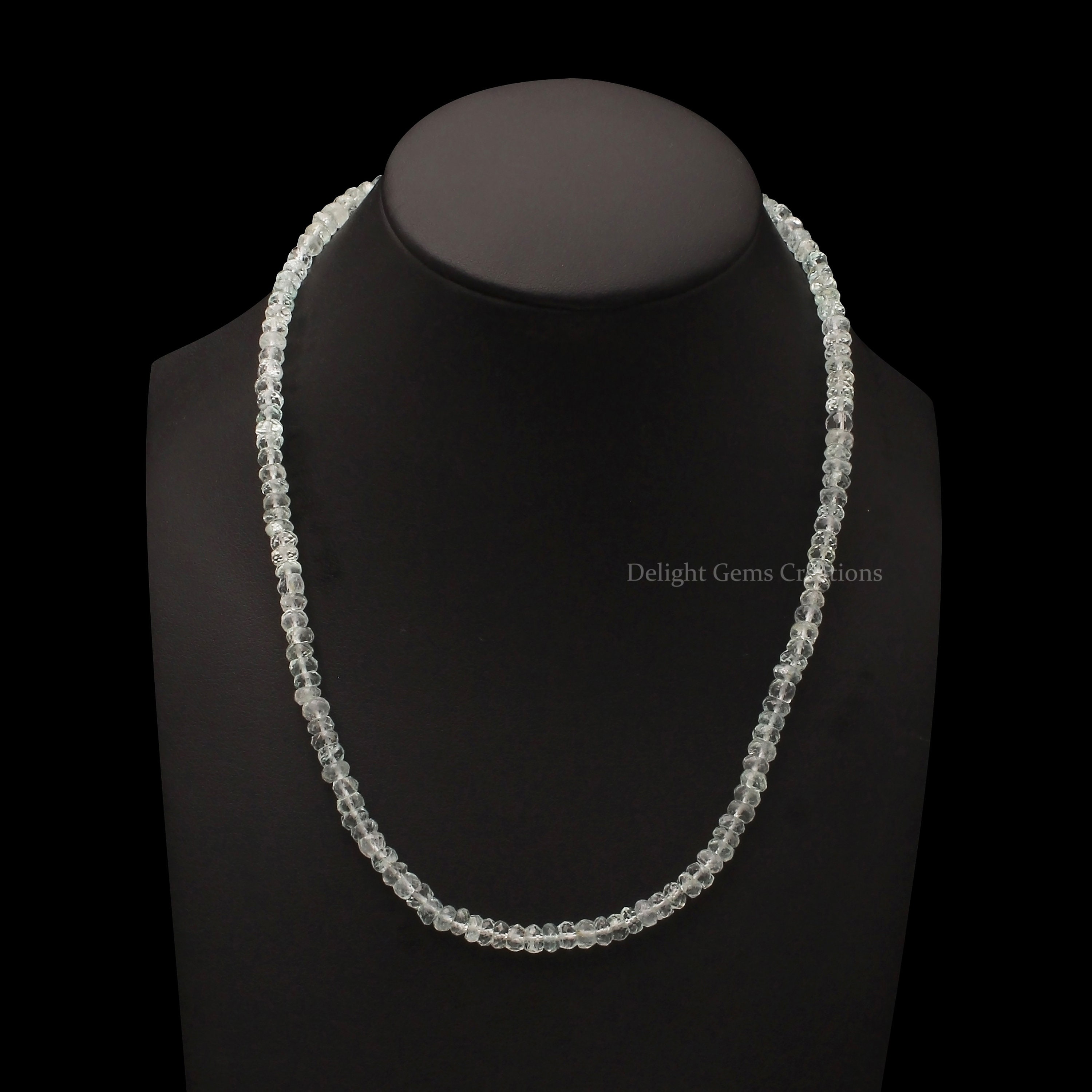 Collana Con Sfera Di Acquamarina E Ottone - Collane Acquamarina - Foto 4