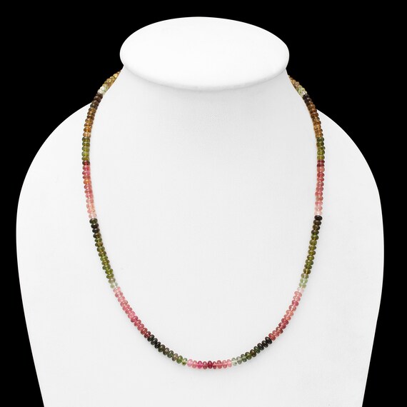 HOBBIESAY 2 Fili Di Perline Sfaccettate In Tormalina Naturale Da 3 - Foto 3