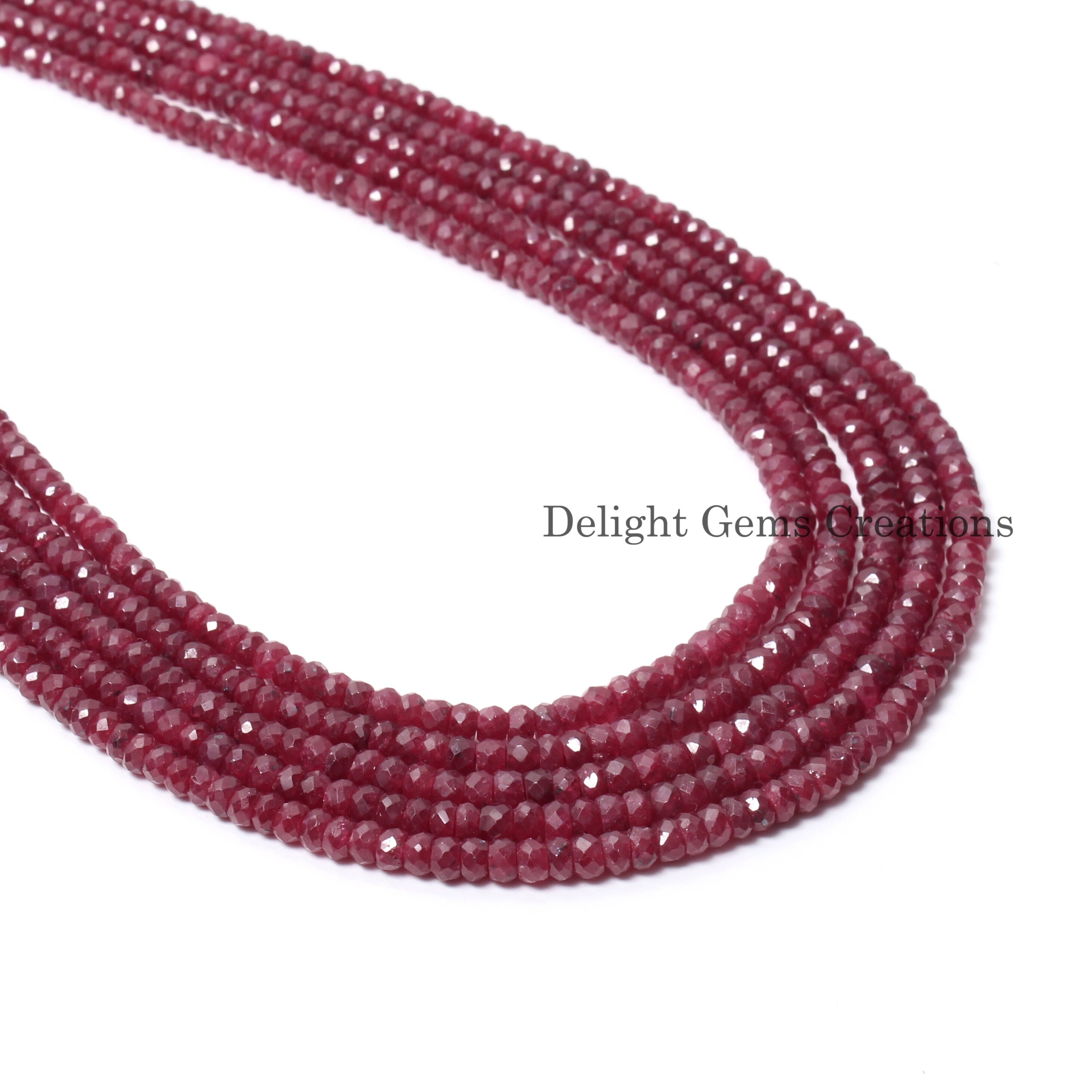Red ruby beads best sale necklace