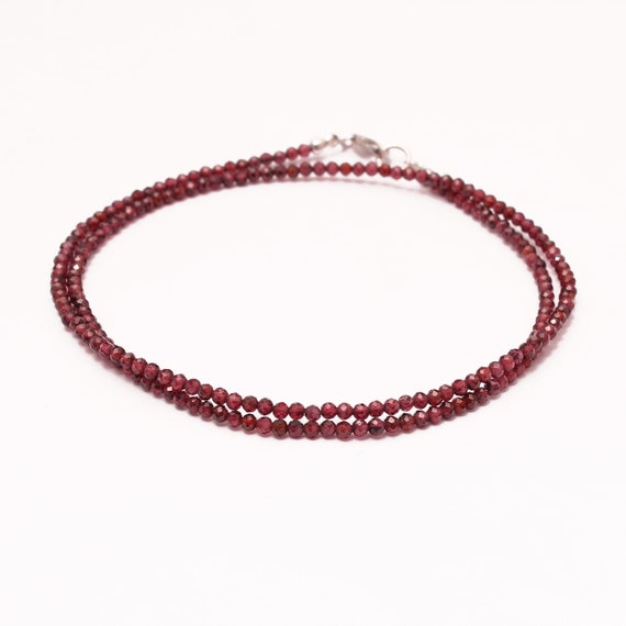 Garnet necklace deals etsy