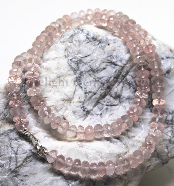 Collier En Perles De Quartz Miel Naturel - Pépites Facettées 7-11mm, Longueur 18 Pouces