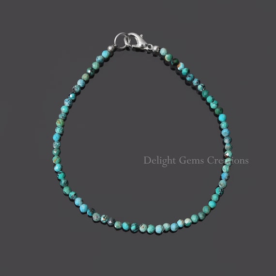 100 Perles Facettes Bohème 4 Mm - Turquoise - Neuf - Création Bijoux DIY