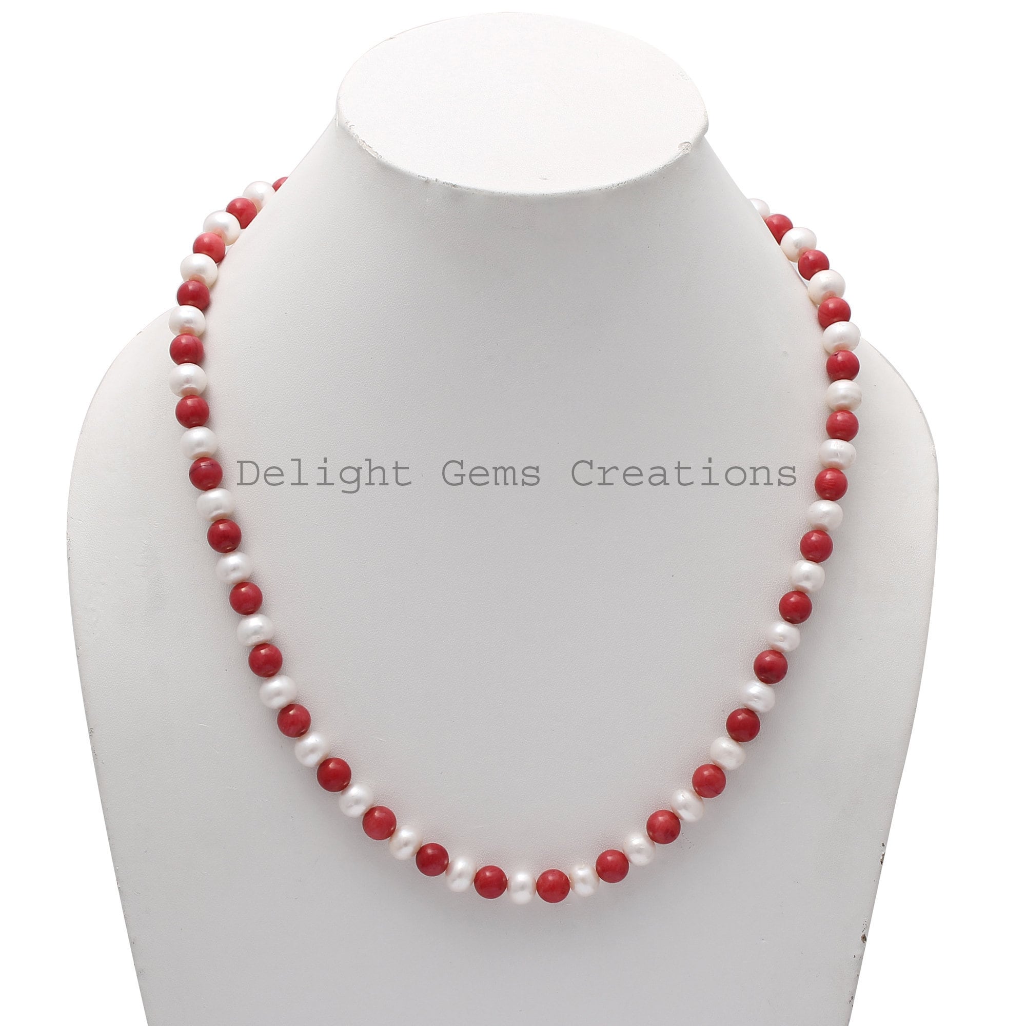 Red coral stone jewellery sale