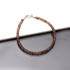 Rare Gemstone Beaded Bracelet-Natural Andalusite Stone Bracelet-Andalusite Jewelry-4.5mm Faceted Rondell-Handmade Jewelry-Minimalist Jewelry