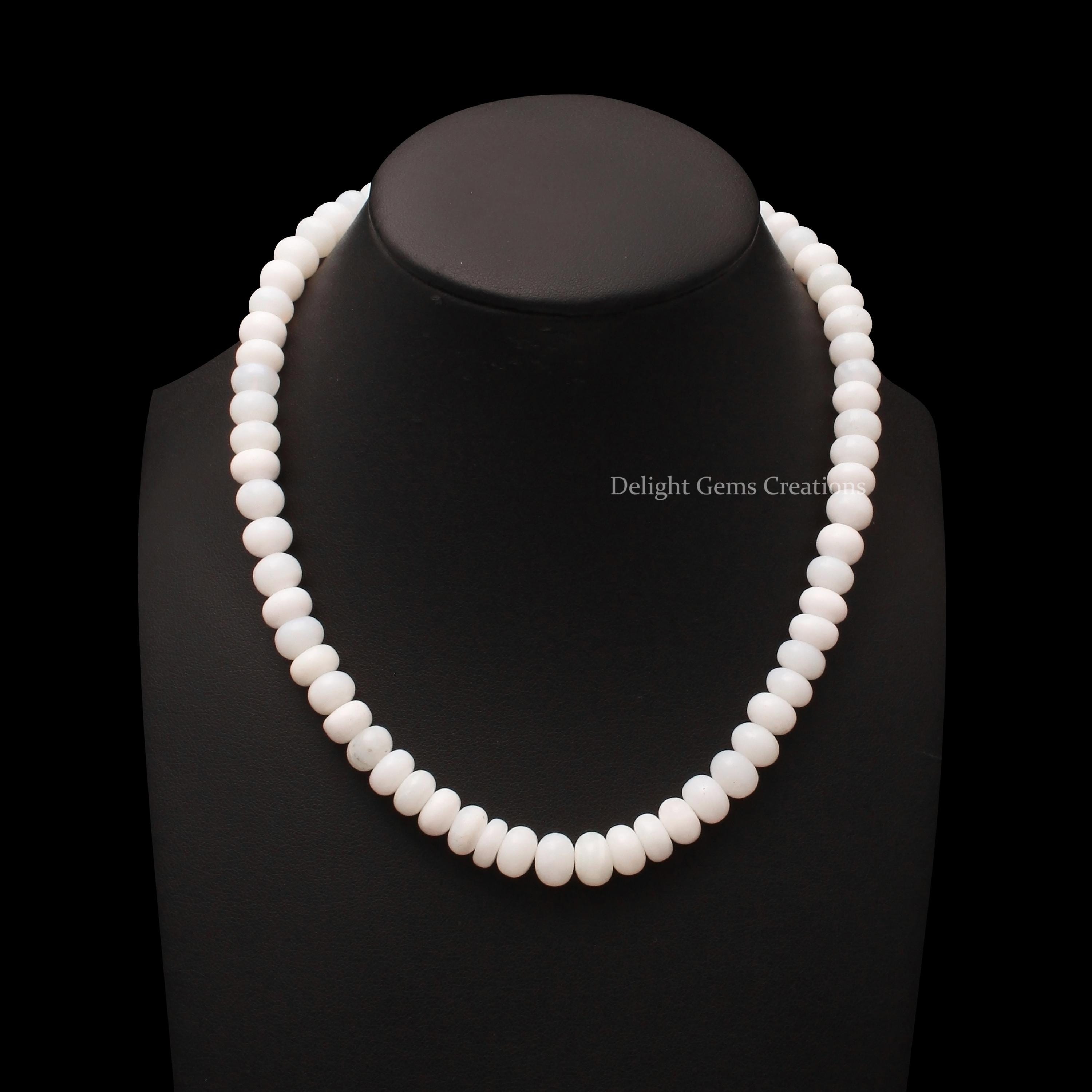 Collar Con Colgante De ópalo Natural - Cuerda Encerada Negra 50 Cm - Joyería Artesanal Unisex