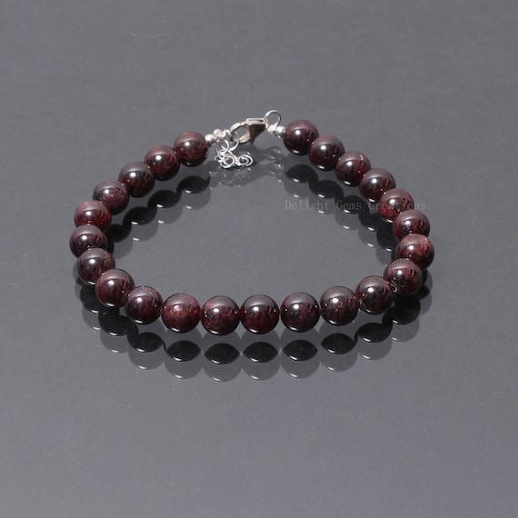 Garnet bead bracelet store