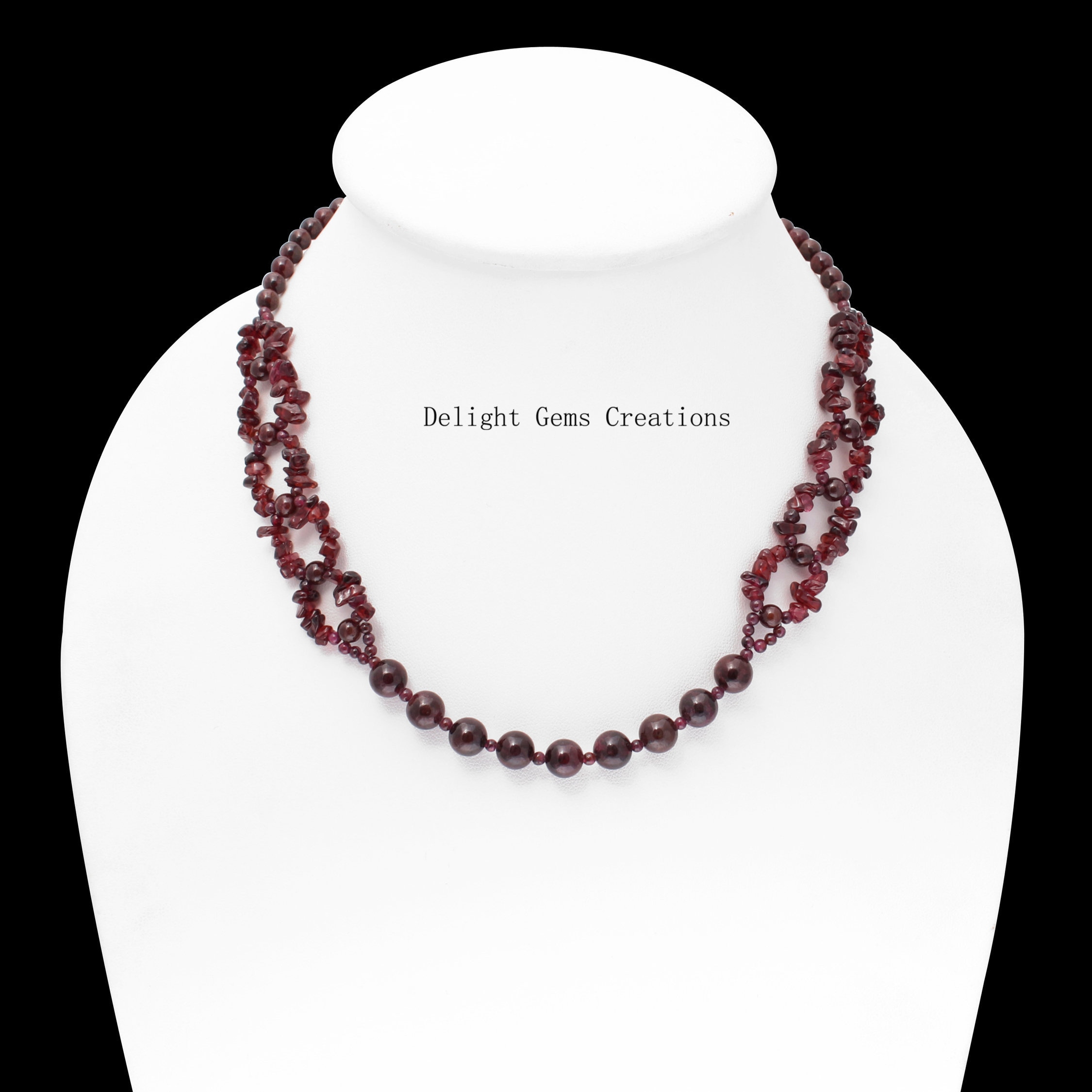 Natural Garnet Beads Designer Necklace 3 8mm 4 4.5mm Garnet Uncut Chips smooth Round Combination Necklace Women s Necklace Christmas Gift Etsy Australia