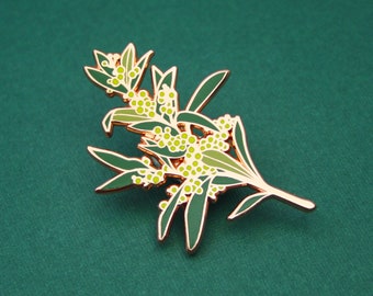 Wattle Flower Enamel Pin