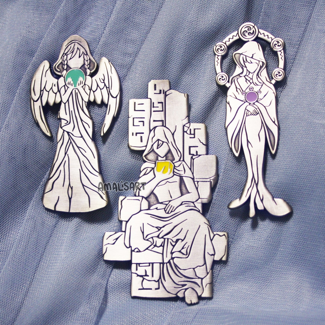 Statue of the Seven Enamel Pin Genshin Impact Archons Etsy UK