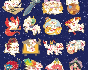Okami Celestial Brush God Pin