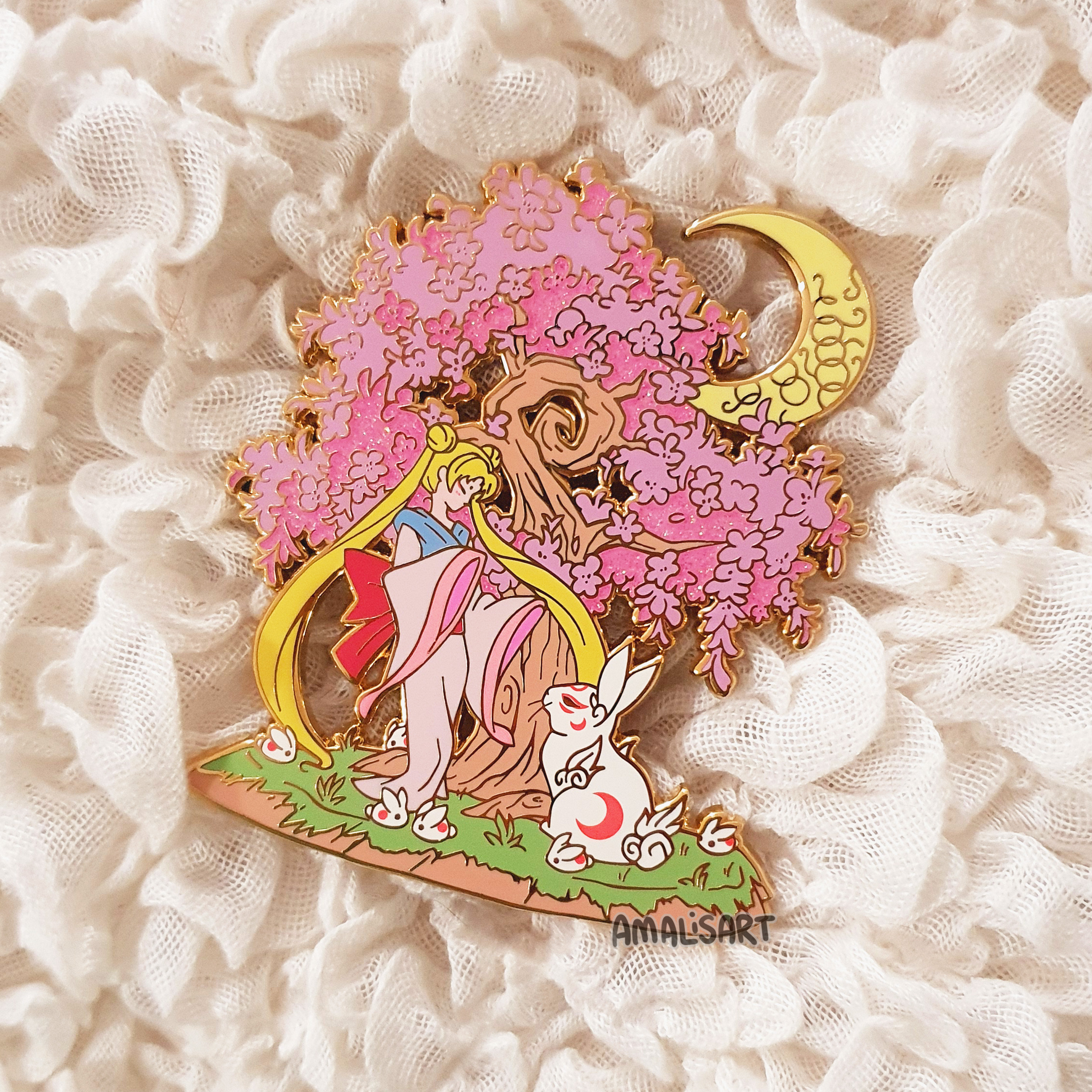 Sailor Moon X Okami Enamel Pin