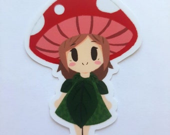 Die cut sticker -Mushy [Mushroom girl]-