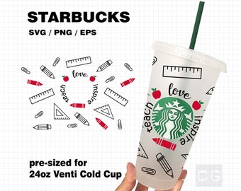 Free Free Teach Love Inspire Svg Starbucks Cup