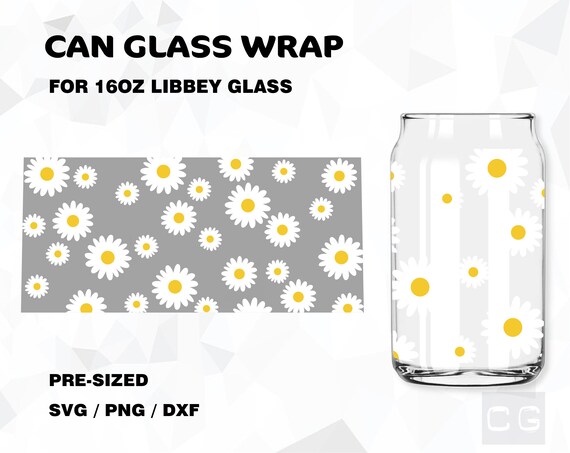 Daisy Svg Flower Libbey glass Svg Svg Floral Wrap Svg Png DXF files for ...
