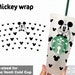 Mickey head svg for Starbucks cup wrap, Mickey Starbucks svg cut file, for 24oz venti cold cup, logo cut out 