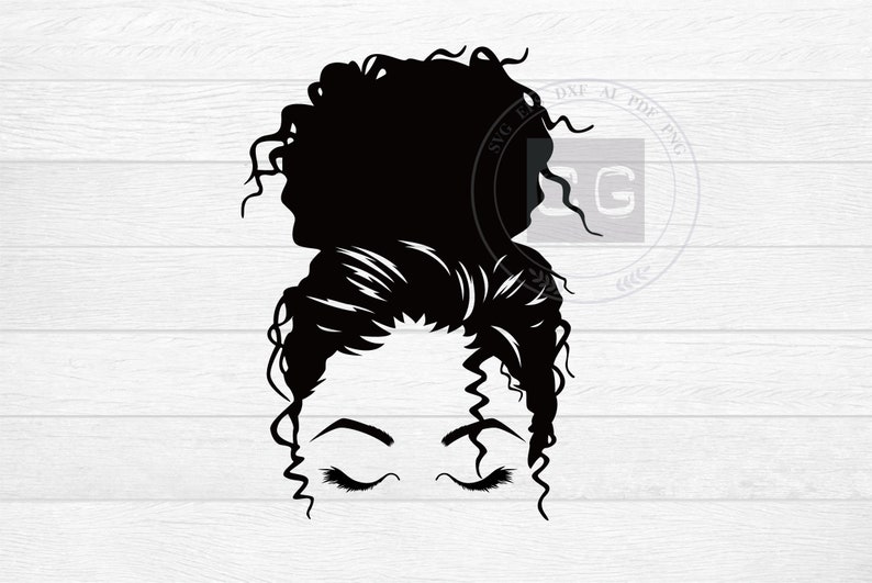 Download Charm Messy Bun svg png eps hair style svg mom life svg | Etsy