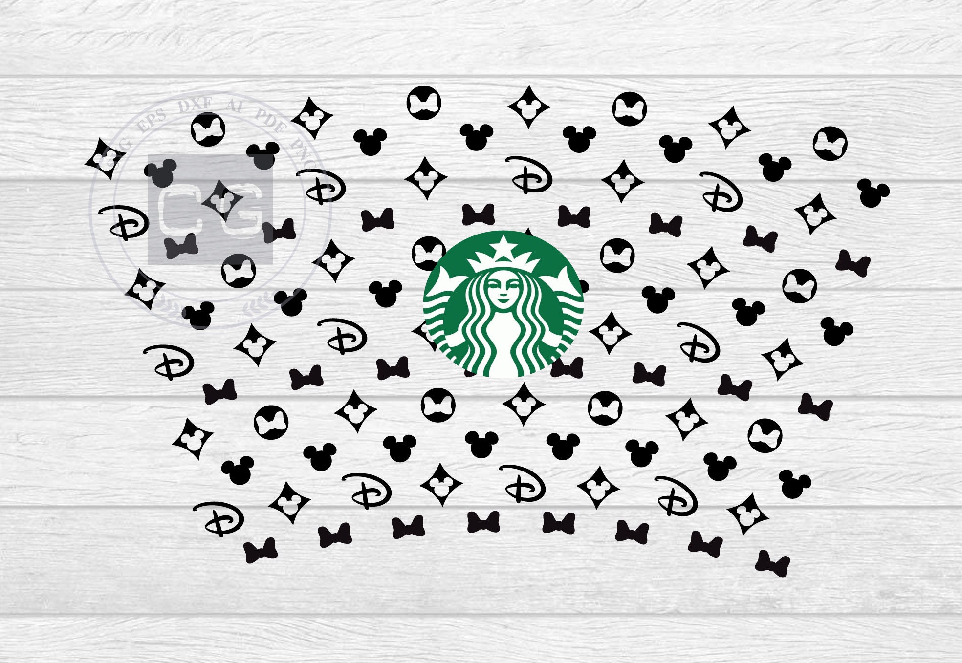 Disney Starbucks Wrap SVG