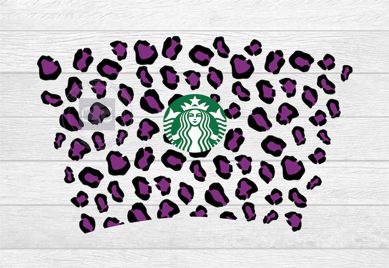 Download Leopard print full wrap svg for Starbucks cup animal print ...