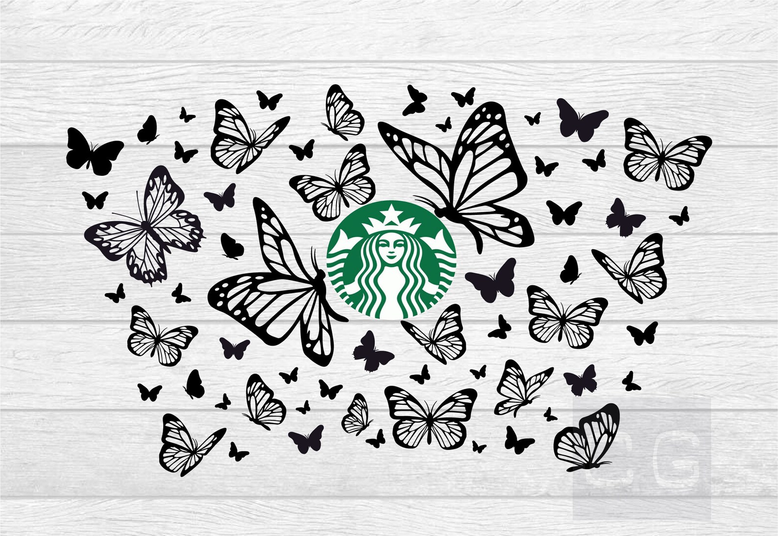 Download Butterfly Starbucks cup svg full wrap design Starbucks svg ...