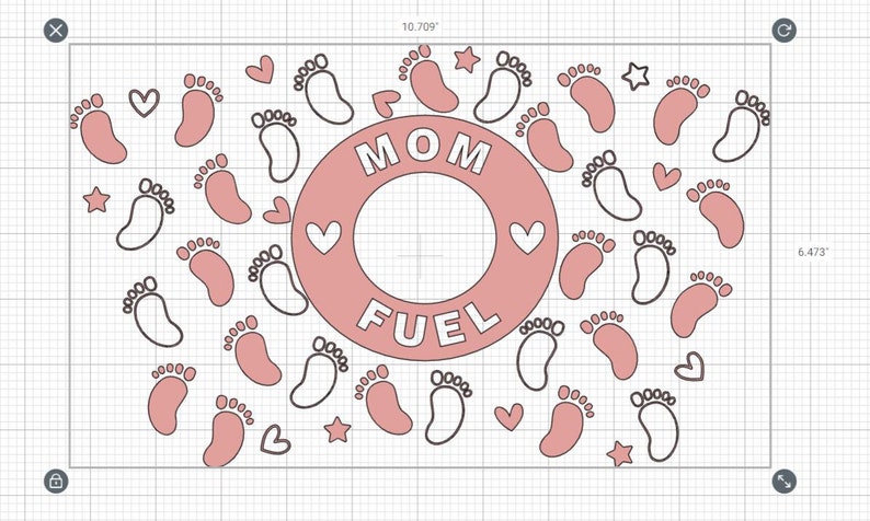 Download Mom Fuel wrap svg for Starbucks cup baby footprints ...