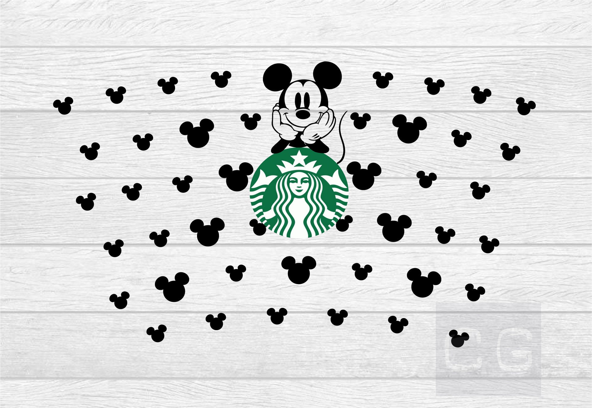 Mickey mouse Starbucks cup svg Disney Starbucks full wrap ...
