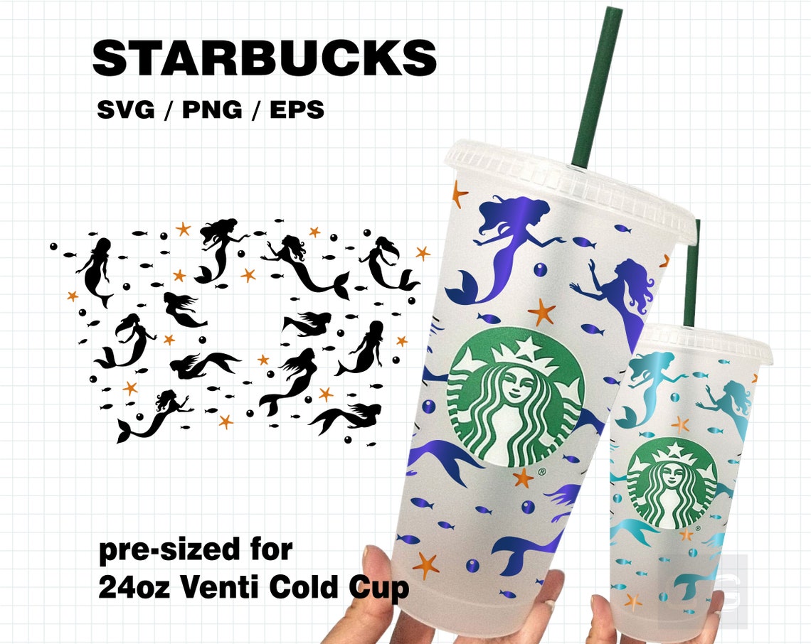 Free Free 194 Mermaid Starbucks Cup Svg SVG PNG EPS DXF File