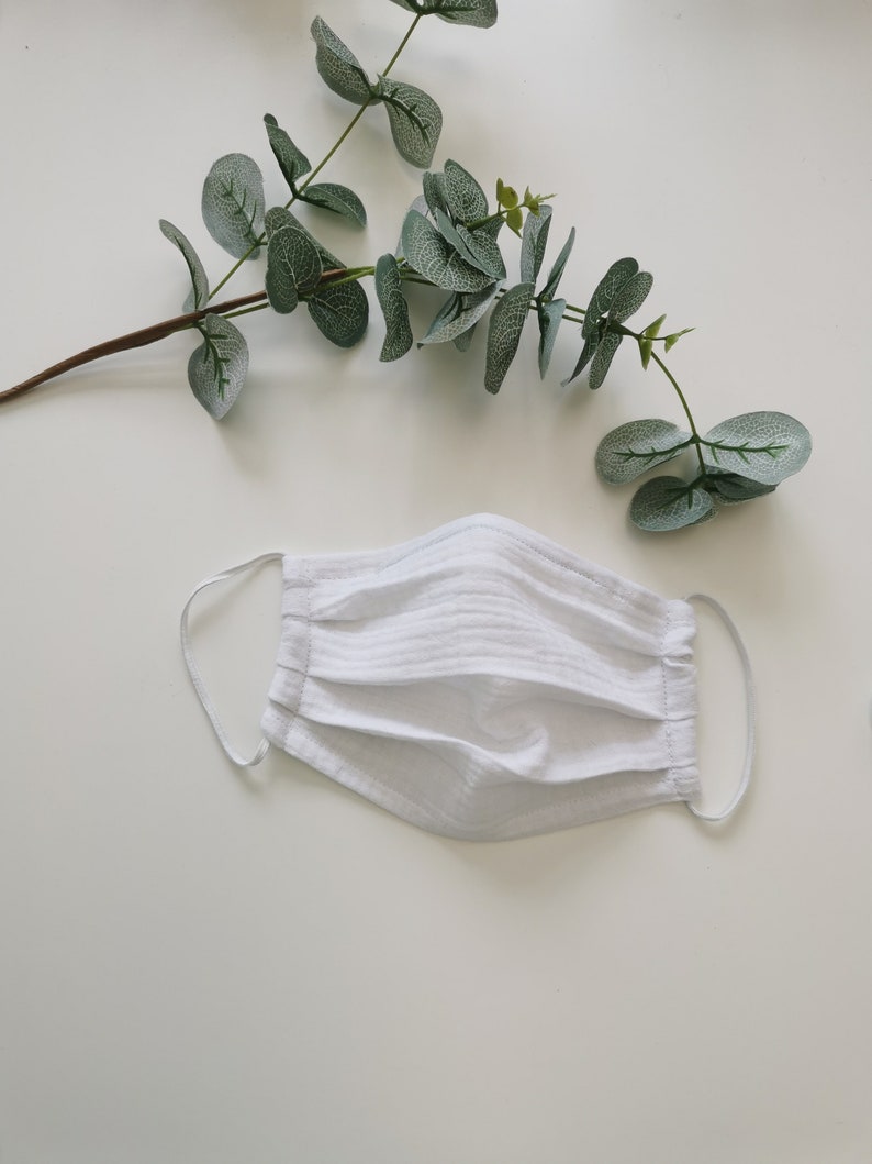 Black Easy Breath Face Mask Organic Muslin One Layer Face Etsy