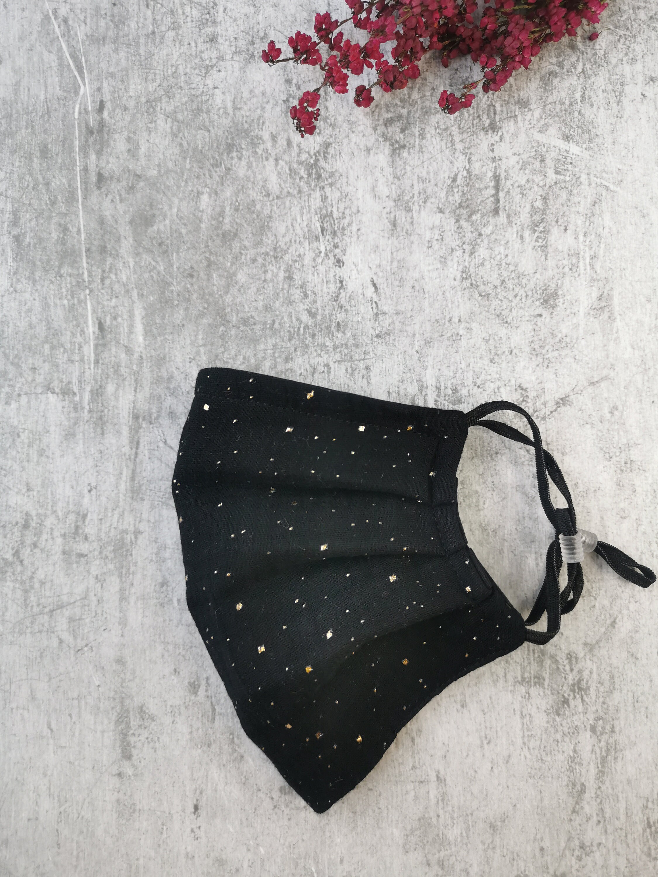 Muslin face mask Grey gold Face Mask with nose wire Solid Etsy