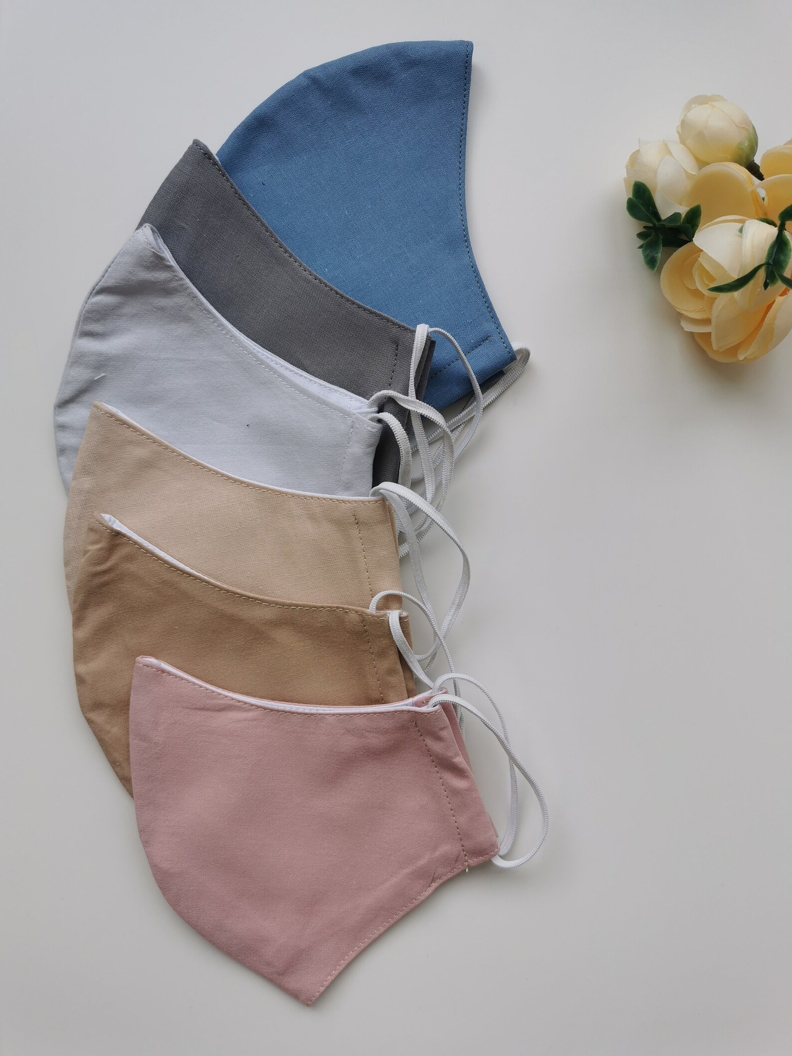 Pastel Color Face Mask Solid Vintage Color Face Mask Double Etsy