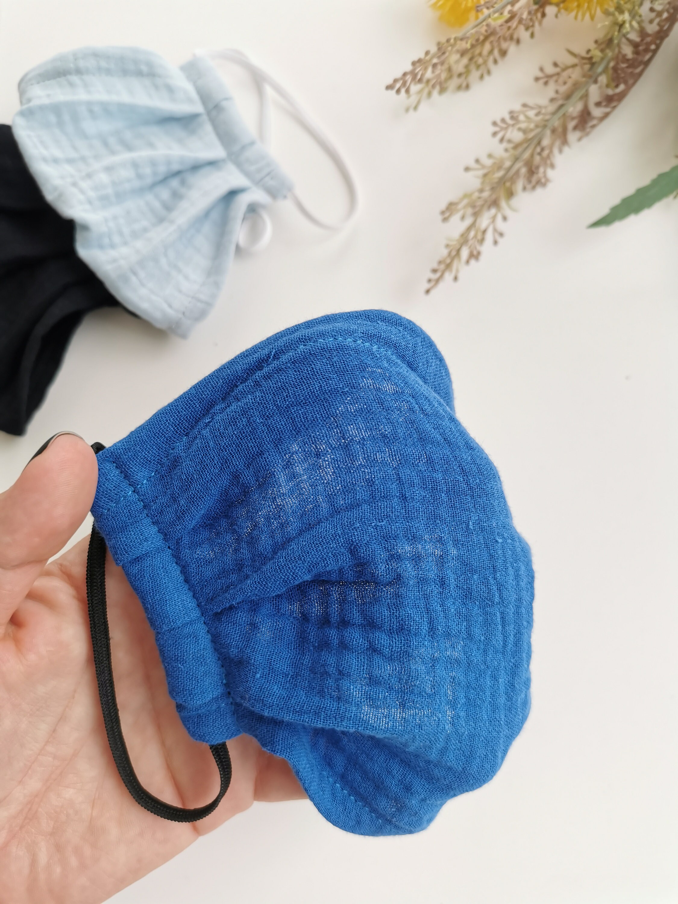 Kids Single Layer Organic Muslin Face Mask With Nose Wire Etsy