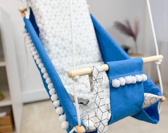 Hammock swing, Schaukel, High back Swings for kids, Outdoor porch swing, Toddler swing Set, Tree swing gift, Wooden swing Hammock
