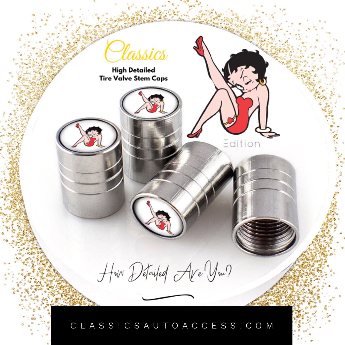 Classics Tire Valve Stem Caps Betty Boo Edition 0094. Etsy
