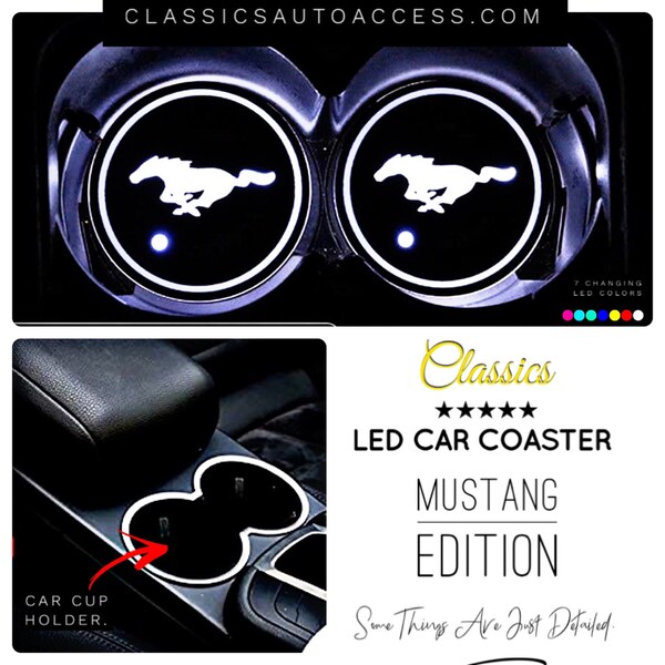 Mustang Edition 6010 - Clásicos, LED Car Cup Coasters Classics