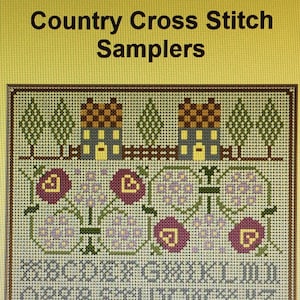 Country Cross Stitch Sampler designs has a country flavour feel to welcome friends to your home.