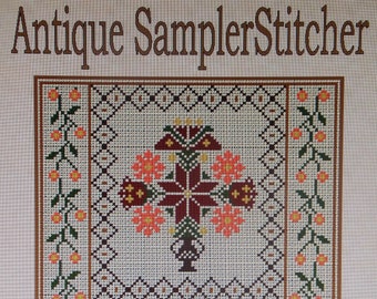 Antique style samplersto embroider in cross stitch and blackwork