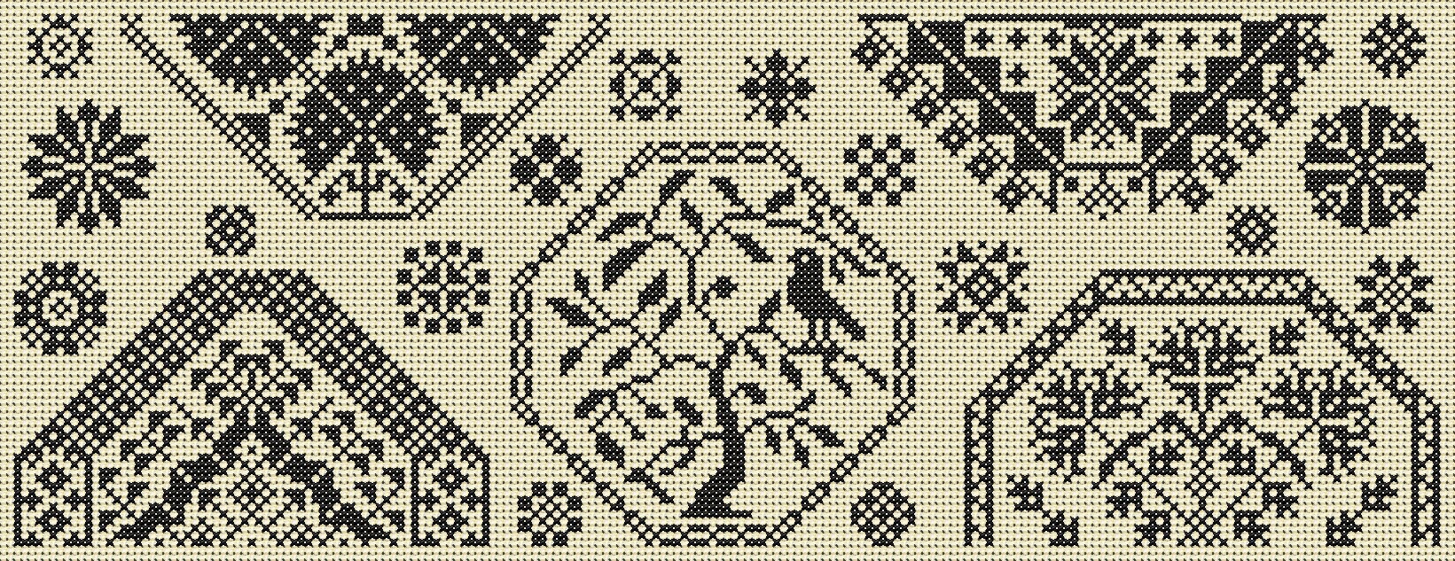 Quaker Cross Stitch Sampler PDF Chart/pattern Using Original - Etsy