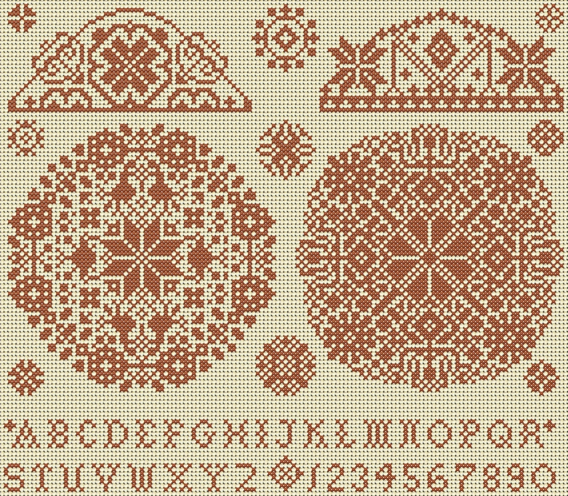 Quaker Cross Stitch Sampler PDF Chart/pattern Using Original - Etsy