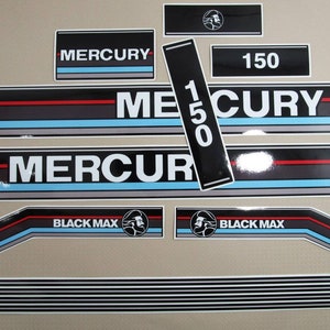 Decal set for Mercury 150 hp Outboard. Vinyl kit sticker Mercury 150 two stroke.New design! Handmade graphics for tuning