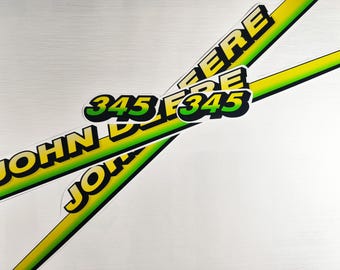 Replacement Vinyl Decal Set For John Deere 345 Lawn Tractor Hood, stickers kit Handmade