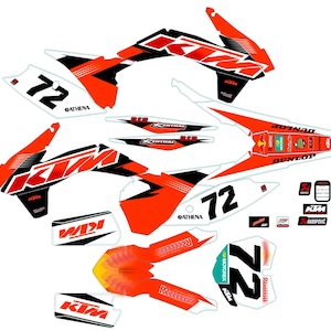 Graphic vinyl decal set for KTM Without headlights vinyl kit for motorbike Ktm Sx Sxf XC XCF 125 250 300 350 450 Decal set 2013 - 2015