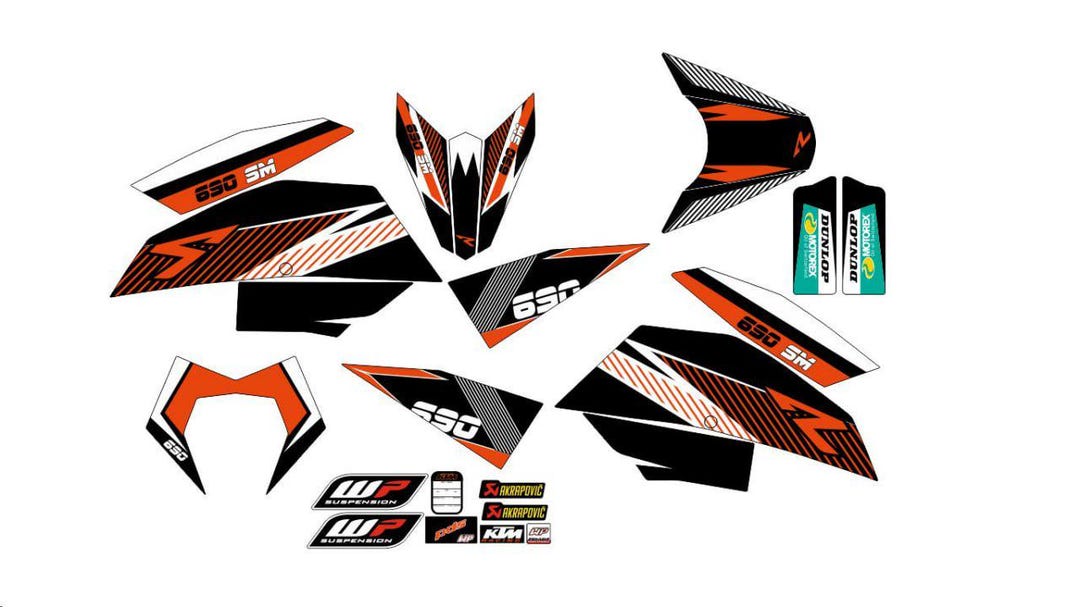 Graphic Vinyl Stickers Kit for KTM Duke R 2011 Stickers Kit for Tunning ...