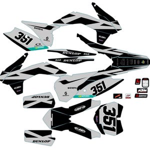 Graphic vinyl decal set for KTM Without headlights vinyl kit for motorbike Ktm Sx Sxf XC XCF 125 250 300 350 450 Decal set 2013 - 2015