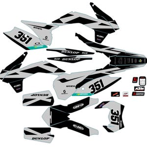 Graphic vinyl decal set for KTM With headlights Stickers kit for KTM Exc Exc-F Xc-W Xcf-W 125 250 350 450 Decal set 2014 - 2016 motorbike