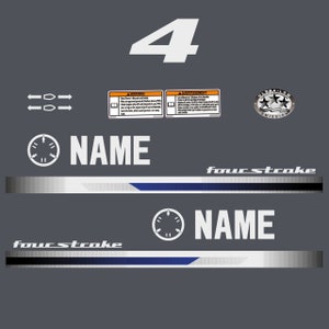 For YAMAHA F 4 four stroke outboard, handmade vinyl decal set. Stickers kit reproduction.Handmade