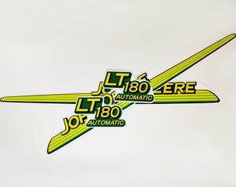 Vinyl Decal Set For Lawn Tractor LT180 automatic, stickers kit for hood LT 180